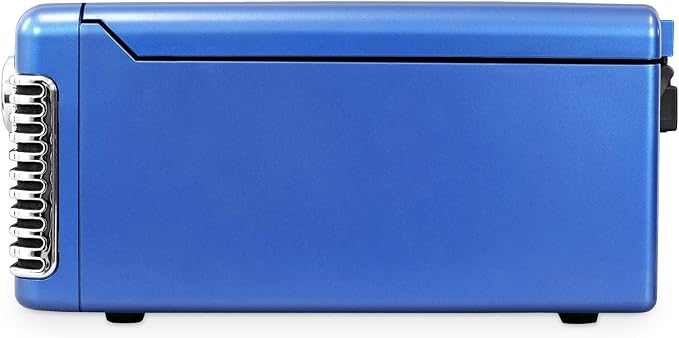 Victrola Haley Retro Bluetooth Record Player & Multimedia Center with Built-in Speakers - 3-Speed Turntable, CD Player, AM/FM Radio, 3.5mm Aux-In, Wireless Music Streaming, Blue