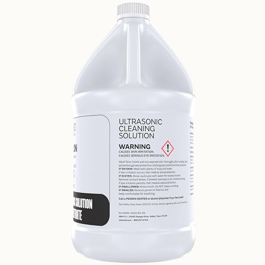 GemOro Jewelry Cleaner Solution Concentrate | For Ultrasonic Machines | Professional Performance Cleans Rings Watches Glasses Earrings (1 Gallon)