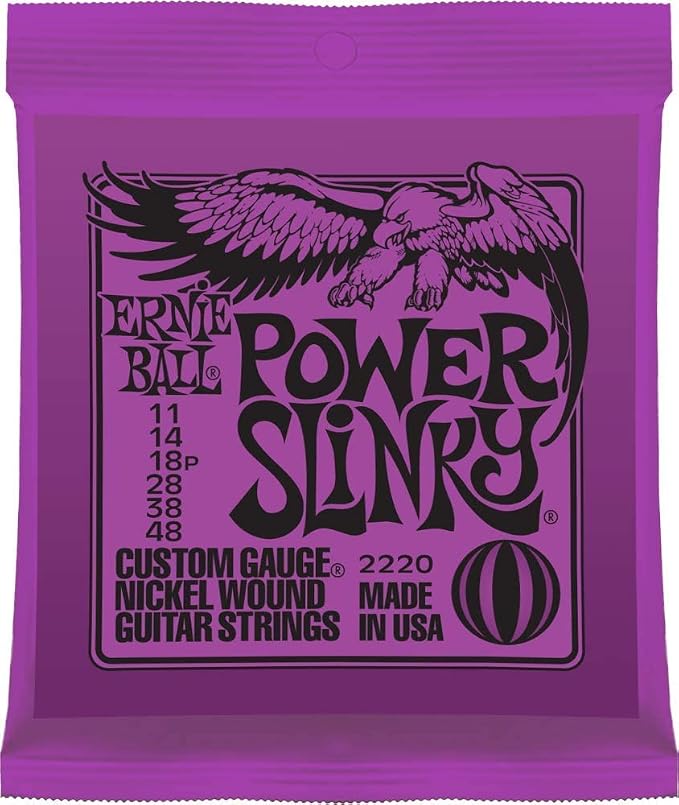 Ernie Ball Mighty Slinky Nickel Wound Electric Guitar Strings, 8.5-40 Gauge (P02228)