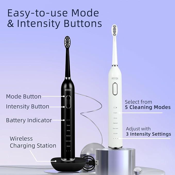 4 in 1 Safe Electric Nail Clipper for Baby & Adults, Sonic Electric Toothbrush