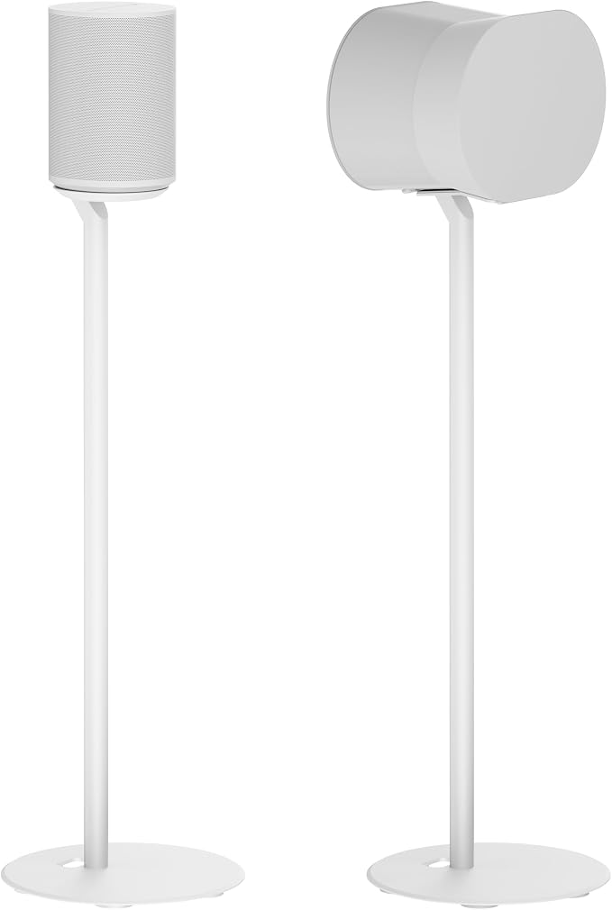 ynVISION.DESIGN Fixed Height Floor Stands Compatible with Sonos Era 100, Era 100 SL, Era 300 Speakers - Surround Sound Speaker Stands with Cable Management, Sleek and Secure, 28.2" w/o Speaker, 2 Pack