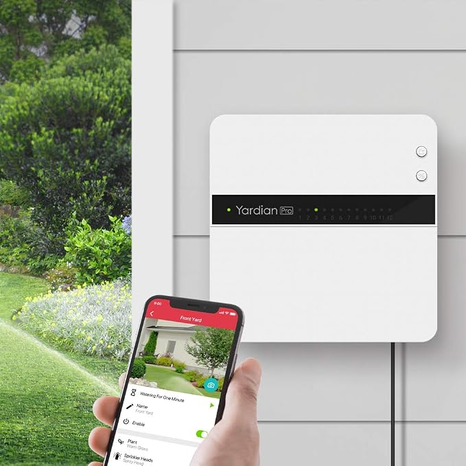 Yardian Pro Smart Sprinkler Controller (6-Zone) – Easy DIY Install, Apple HomeKit, Ethernet & Wi-Fi, Manual Buttons, Weather-Based Scheduling