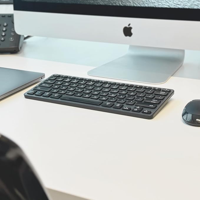 Macally Wireless Bluetooth Keyboard for Mac - Premium Multi Device Connectivity - Compatible Apple Keyboard for MacBook Pro/Air, iMac, Mac mini, iPad, Laptop, and PC