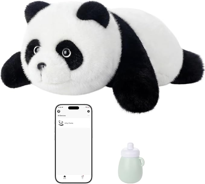 Golabs PT1 Plush AI Robot Panda Toy for Kids 3+,Interactive Companion Pet with 64 Languages, APP w/ 10 Roles Powered by GPT-4o, Voice & Touch Interaction, Real Blinking Eyes, Smart Gift for Boys Girls