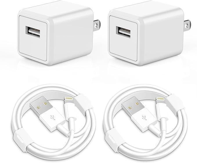 iPhone Charger,[MFi Certified]2Pack USB Wall Charger Block Adapter iPhone Cord USB to Lightning Cable Quick Fast Charging Data Sync Cable for iPhone14 Pro Max/13 Pro/12 mini/11/XS/XR/8 Plus/SE/AirPods