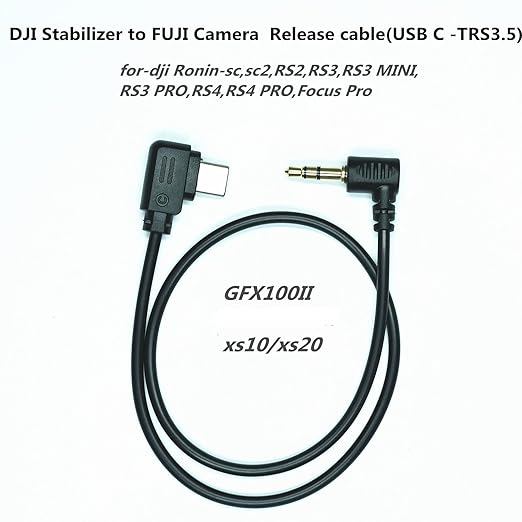 RSS-3.5mm DJI Ronin for Fuji GFX100II/xt50/xs10/x-s20/gfx100RF Cable (TypeC-3.5mm) for DJI sc/sc2/rs2/rs3/rs4/focus pro Camera Remote Control Cable Shutter Release
