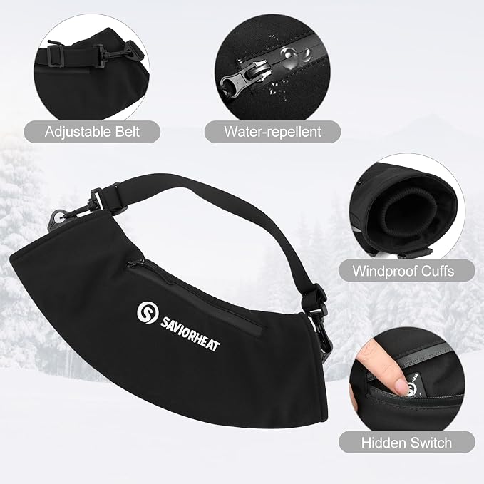 SAVIOR HEAT Heated Hand Muff, Electric Heating Hand Warmer Pouch for Winter Outdoor Hunting Camping Golf Photography