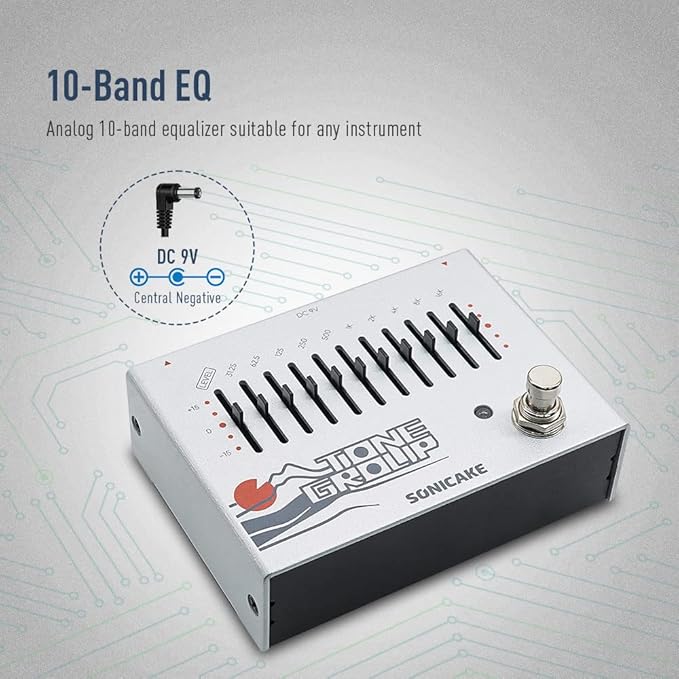 SONICAKE EQ Equalizer Guitar Effects Pedal Tone Group 10-Band
