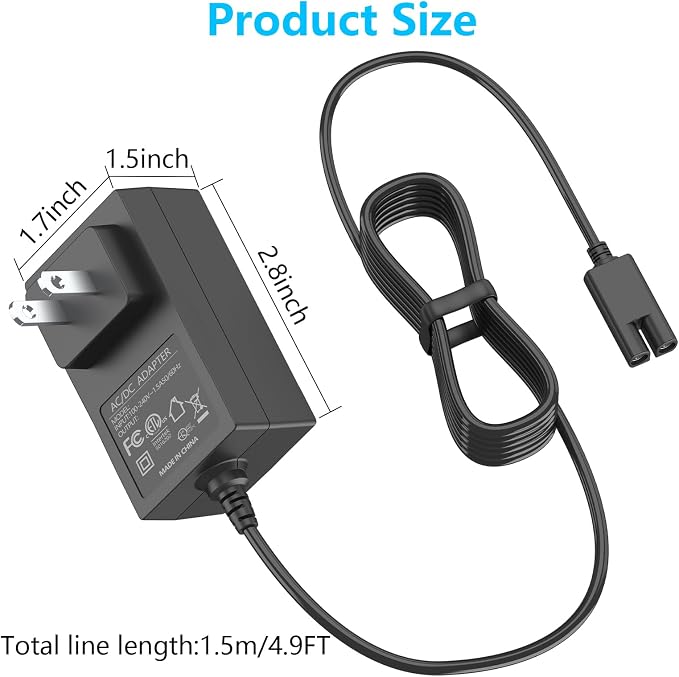 25.2V Charger for Gosvor Robotic Pool Cleaner ONLY Compatible with Gosvor Pivot 21.6V Li-ion Battery Robotic Pool Cleaner Power Cord Charger