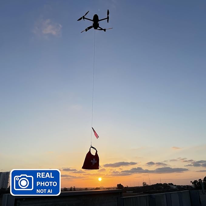 Release and Drop Professional Device for DJI Mavic AIR 2 / 2S - U.S. Patent - Drone Fishing, Bait Release, Load Delivery, Search and Rescue and Fun - by DRONE SKY HOOK