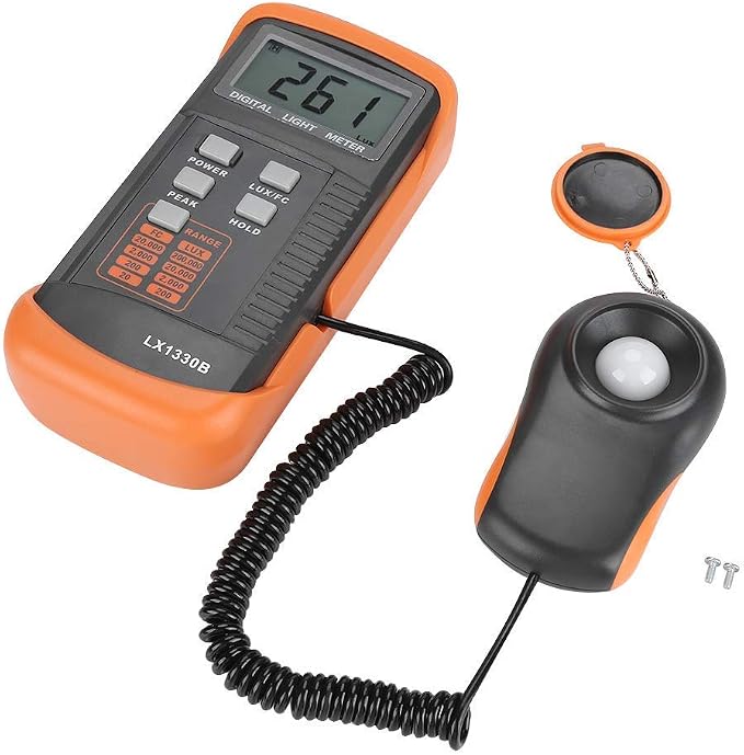 LX1330B Digital Luxmeter LCD Display Light Meter Lux Meter Photometer 0-200,000 Lux Testing Illuminometer