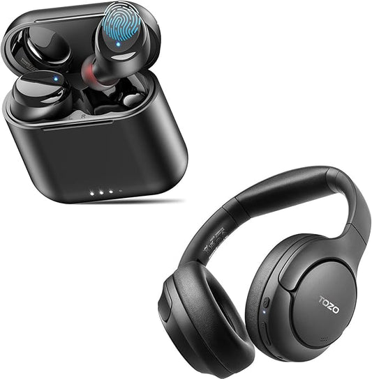 TOZO T6 Wireless Earbuds IPX8 Waterproof Ear Buds HT2 Hybrid Active Noise Cancelling Headphones