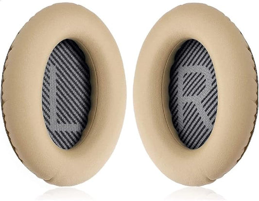 Replacement Ear Pads for Bose Headphone Ear Cups for QuietComfort 15 25 35 QC2 Bose QC15 QC25 QC35,QC35II AE2,AE2i, AE2w, SoundTrue, SoundLink(Around-Ear) Headphones (Apricot)