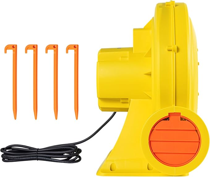 VEVOR Inflatable Blower, Electric Air Blower, Bounce House Blowing Pump, Commercial Corded Fan Pump for Castle Wate Slides Water Slide Bouncy Castle