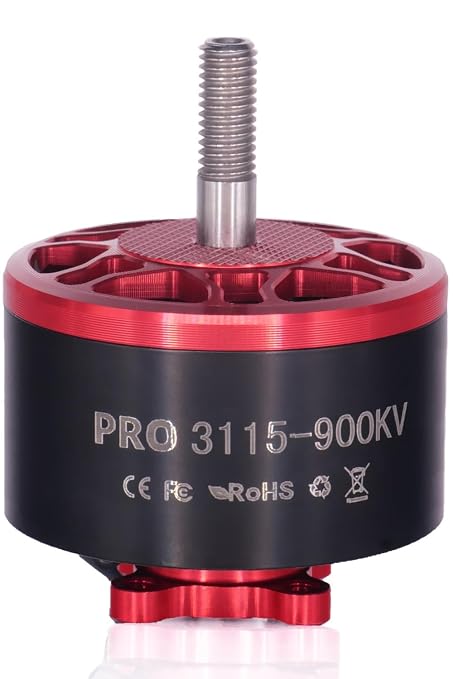 Pro 3115-900kv Drone Brushless Motor 4-8s LiPo Kit Spare Part for 8,9,10,13inch Long Range FPV Freestyle Drones,FPV RC Quadcopter Drone Motor,1800W,4819g Thrust