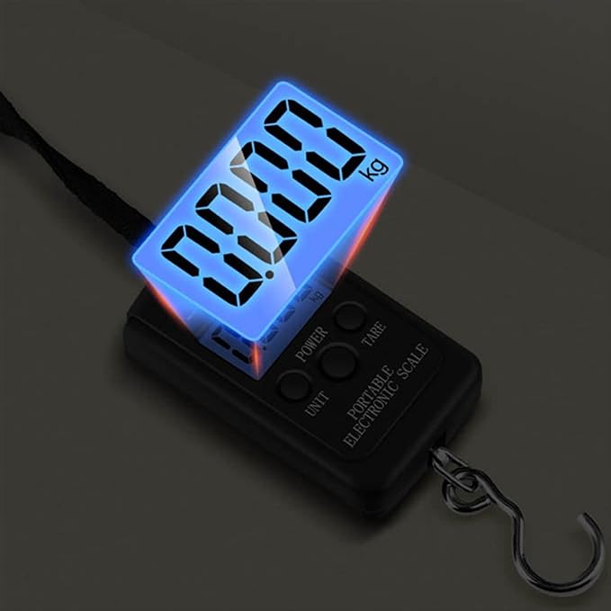 Utility Bathroom Scale Portable Hanging Scale Digital Scale Blue Backlight Electronic Fishing Weights Pocket Scale Luggage Scales Hook Scale Weighing