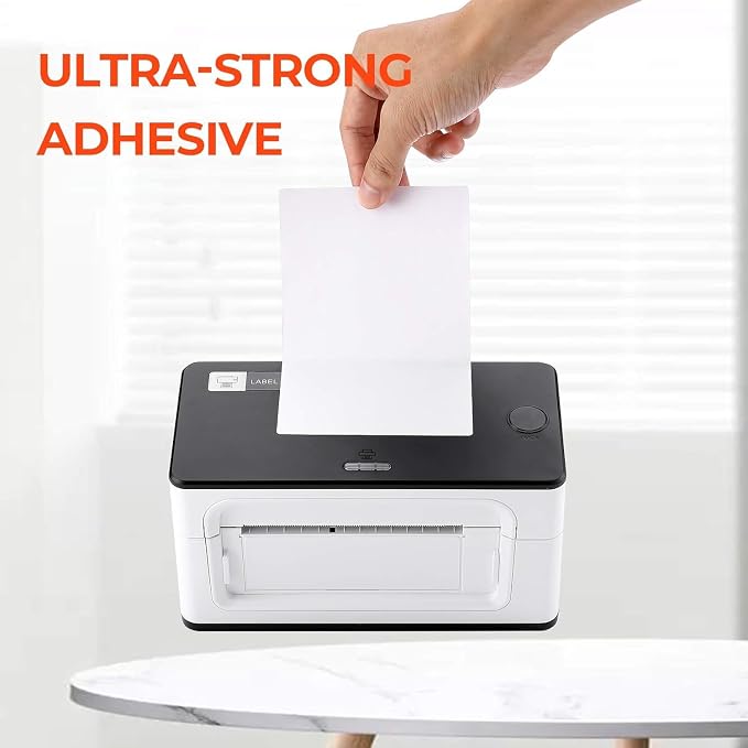 130B Bluetooth Thermal Label Printer+Thermal Direct Shipping Label (Pack of 500 4x6 Fan-Fold Labels)