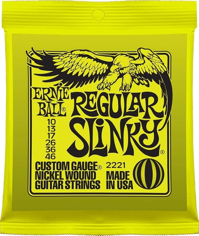 Ernie Ball Mighty Slinky Nickel Wound Electric Guitar Strings, 8.5-40 Gauge (P02228)