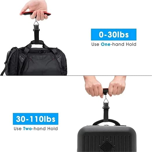 Luggage Weight Scale, Digital Luggage Scale Hand Luggage Electronic Scale Portable Electronic Scale for Travelers Handheld Scale 110 Lbs,for Travel(Gold)