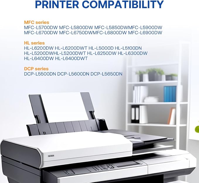 TN850 Toner Cartridge & DR820 Drum Unit Compatible for Brother TN850 TN-850 DR820 DR-820 Replacement for Brother DCP-L5500DN DCP-L5650DN HL-L6200DWT HL-L6400DW MFC-L5700DW MFC-L5800DW Printer (3pack)