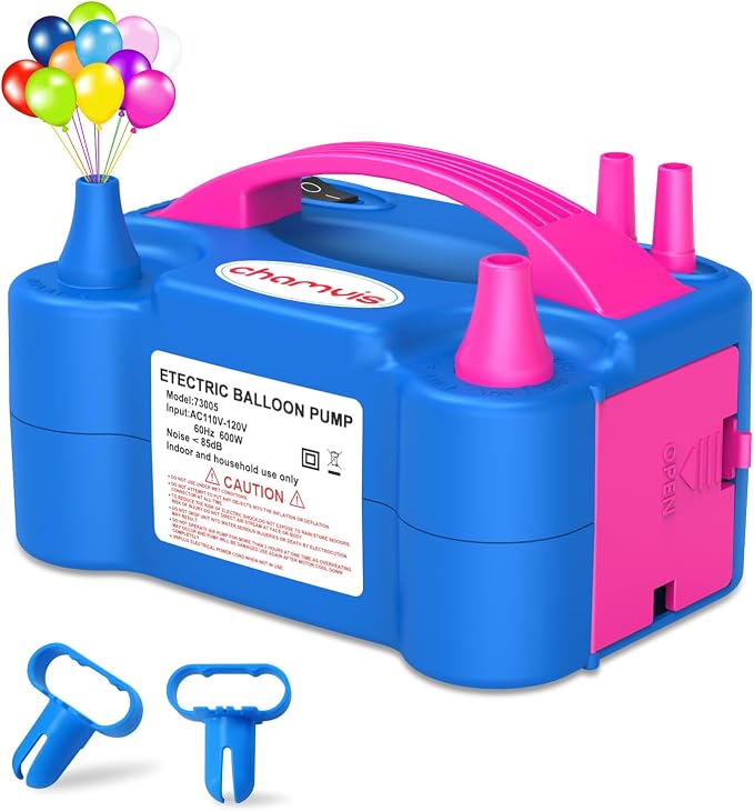 chamvis Balloon Pump Electric, Balloon Air Pump Inflate Pump for Balloons: Blower Machine for Fast and Easy Filling Balloons