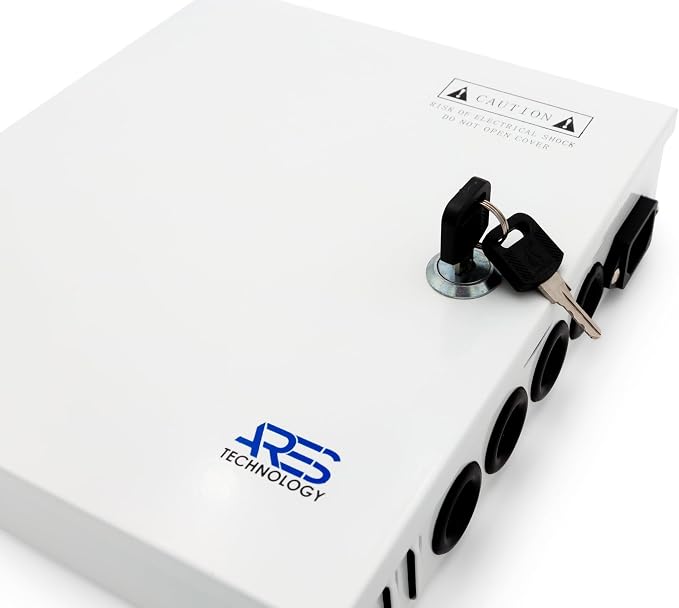 9 Channel/Port 10 AMPS, 12V DC Power Supply Box, Individually Fused for CCTV, LED, and All 12v DC Devices. Includes Screw Drivers & Extra fuses