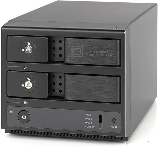 Oyen Digital Mobius 2C RAID 2-Bay USB-C Hard Drive Array, 60TB