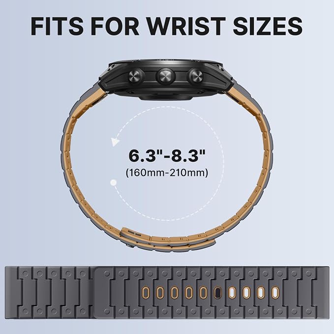 Bandletic Compatible with Garmin Fenix 6X/7X Band, 26mm Quick fit Soft Silicone Magnetic Watch Band Replacement for Fenix 8 51mm/7X 6X Pro/5X Plus/3/Instinct 2X/Enduro/Tactix/Descent MK2i Smartwatches