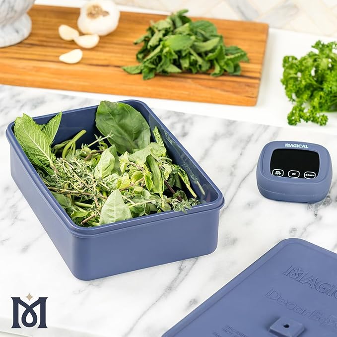 Magical Butter DecarBox Thermometer Combo Pack – Food-Grade Silicone Oven-Safe, Smell-Proof, Heat-Resistant Container for Baking, Infusing, Flavor Locking & Precise Cooking