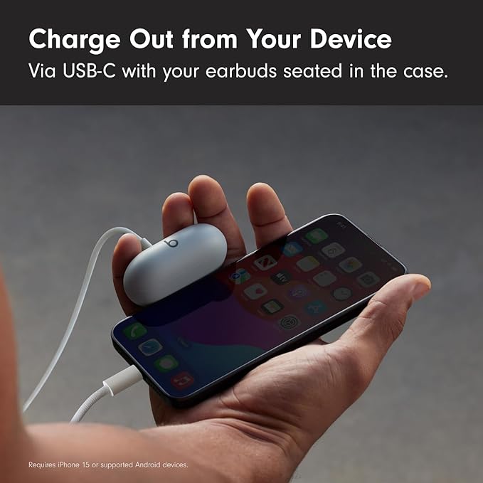 Beats Solo Buds - Wireless Bluetooth Earbuds with USB-C Charging Cables (1.5) - Transparent Red