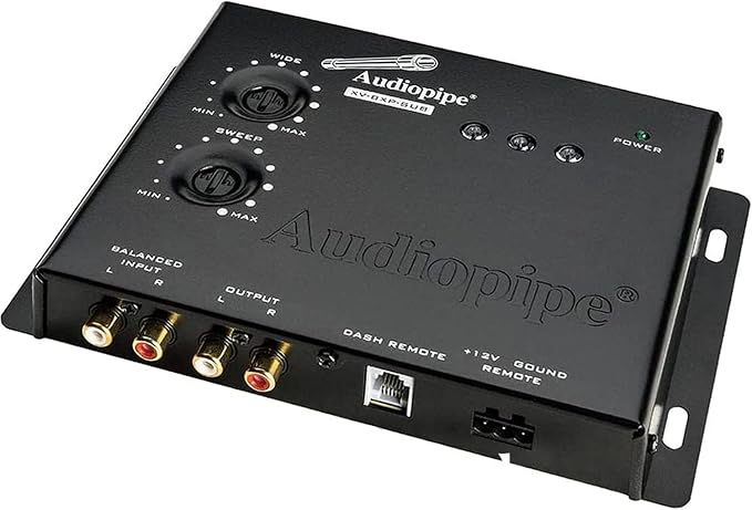 AudioPipe XV-BXP-SUB 15V Car Audio System Digital Sound Equalizer Epicenter Enhancer Restoration Signal Processor Bass Booster w/Remote Knob, Black