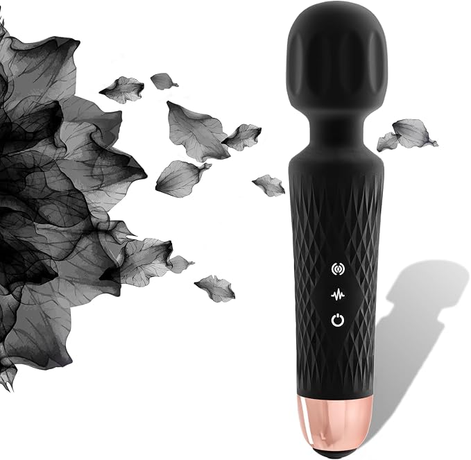 Niclove The Upgraded 3-in-1 Personal Massager – 3H Powerful Vibration, Quiet & Waterproof – 20 Modes 8 Speeds Muscle Therapy Stick for Deep Tissue, Sports Recovery, Cordless & Travel Friendly (Black)