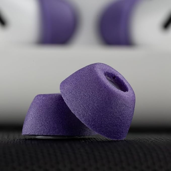 Comply TrueGrip MAX | Premium Memory Foam Replacement Earbud Tips for Apple AirPods Pro 1 & 2 | Long Lasting Comfort, MAX Durability, Secure Fit, Superior Noise Isolation| Purple (S/M/L) (3 Pairs)