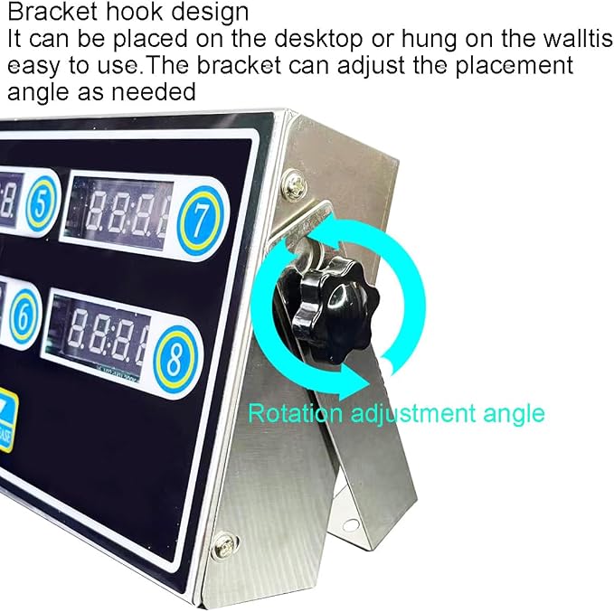 Kitchen Timer Commercial Restaurant Timer 6 Channel LED Digital Timers Loud Ring Alarm Cooking Reminder