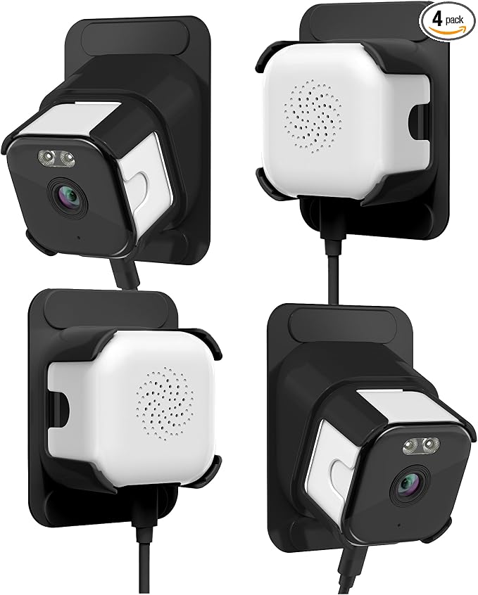 EVERSECU 2K 5G WiFi Window Camera with Adhesive Mount, Starlight Color Night Vision, Motion Detection, 2-Way Audio, Compatible with Alexa, Perfect for Front Door, Porch, Car Window Monitoring(4pack)