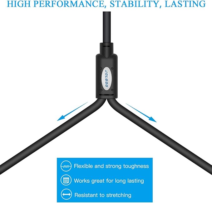 JOLGOO Unbalanced XLR Female to Dual RCA Y Splitter Breakout Cable, 1 XLR Female to 2 RCA Male Y Breakout Cable Adapter Cord, 3.3 Feet