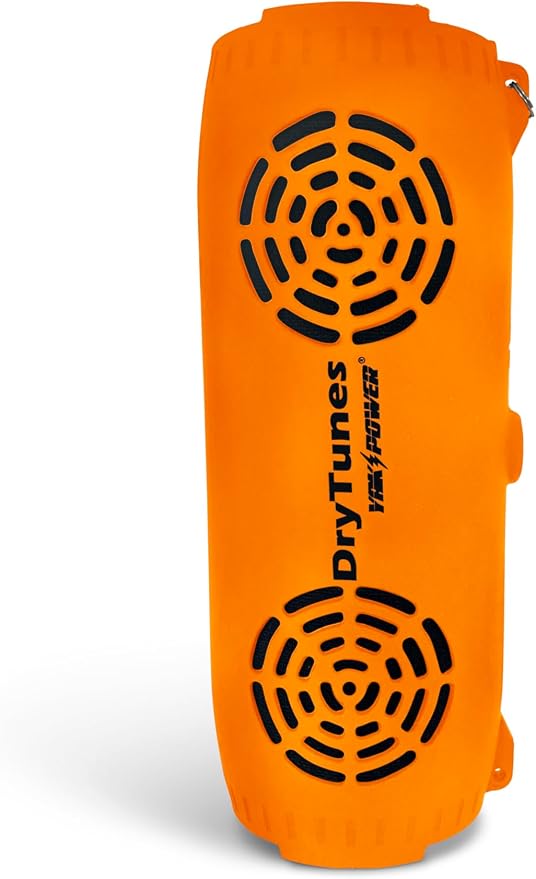 Yak-Power Drytunes Water-Resistant Portable Bluetooth Speaker | IP66 | Party Button Music Sharing | Kayaks | Boats | E-Bikes | Outdoor | Orange