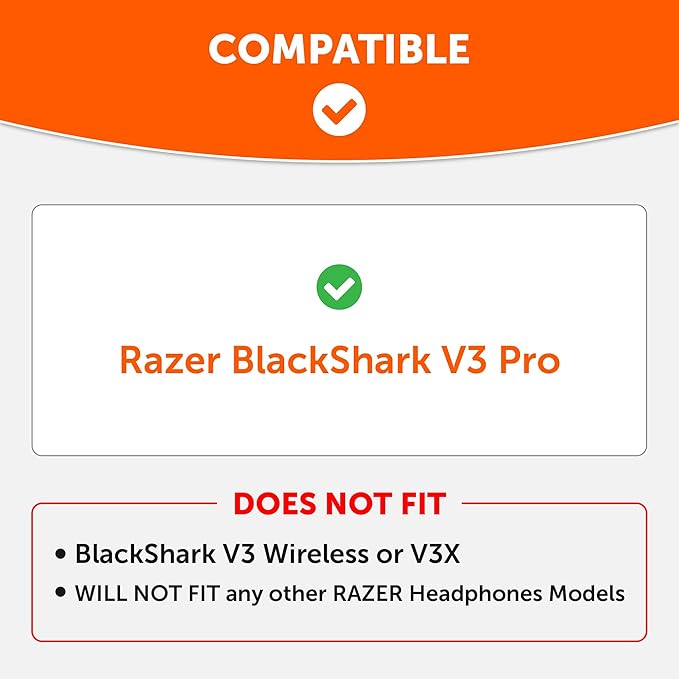 WC Freeze Blackshark V3 Pro – Cooling Gel Earpads Compatible with Razer BlackShark V3 Pro by Wicked Cushions | Enhanced Comfort, Cooling Gel Technology, Extra Thick | Red