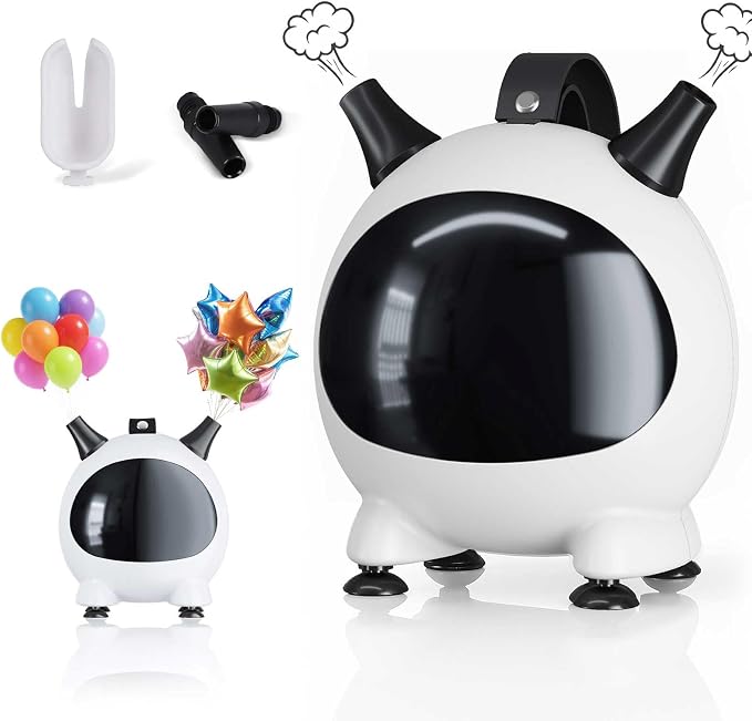 Electric Balloon Pump and 32PCS Pink and Black Square Foil Balloon with Star Foil Balloon, 600W Dual Nozzle Air Pump and Metallic Pink and Black Tunnel Arch Kit for Birthday Wedding Baby Shower