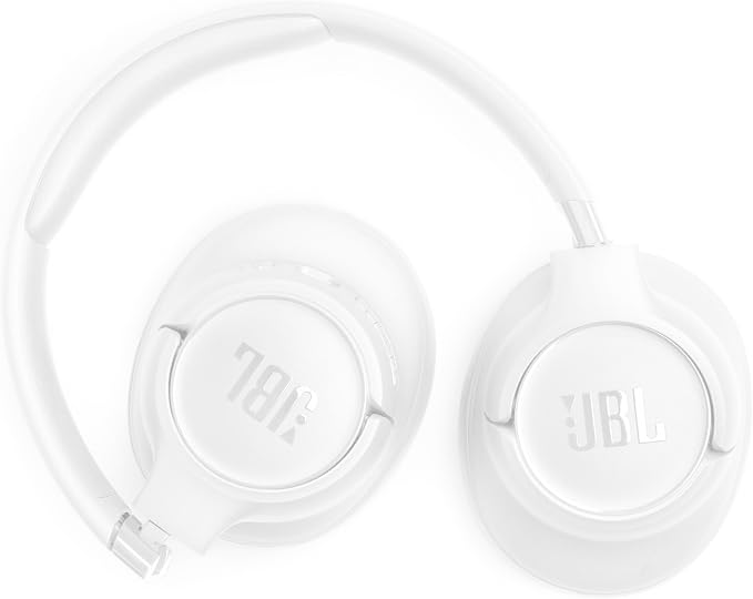 JBL Tune 730BT - Wireless Over-Ear Bluetooth® 6.0 Headphones with Powerful JBL Pure Bass Sound, 2 beamforming mics for Perfect Calls, Up to 76 Hours of Battery Life, & Multi-Point Connection (White)