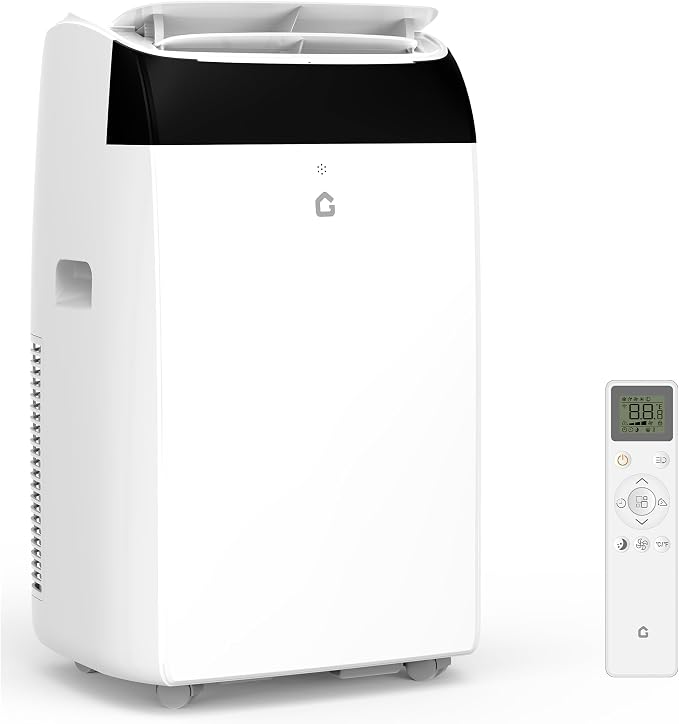 GarveeLife Portable Air Conditioner,12,000 BTU for Rooms up to 550 Sq.Ft., Smart Compact AC Unit with Cooling, Dehumidifier, Fan, Remote Control and Window Kit, White