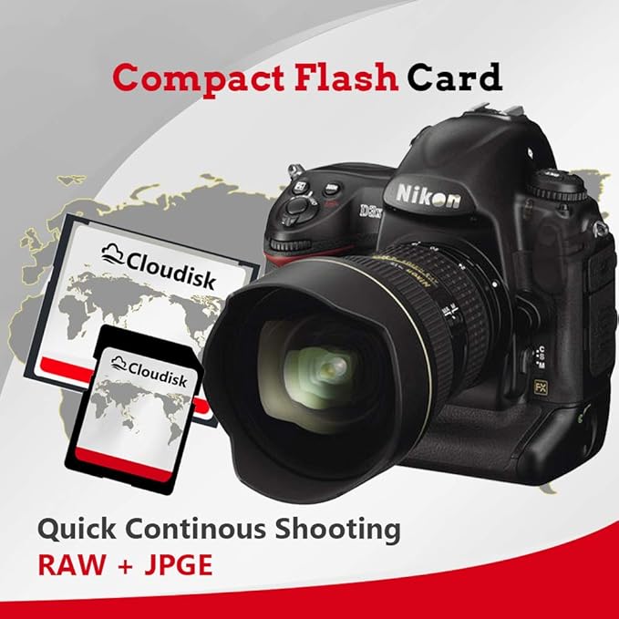 Compact Flash Card 8GB 133X CF 2.0 Card Performance for DSLR Camera, Vintage Digital Camera and Industry Equipment (8 GB)