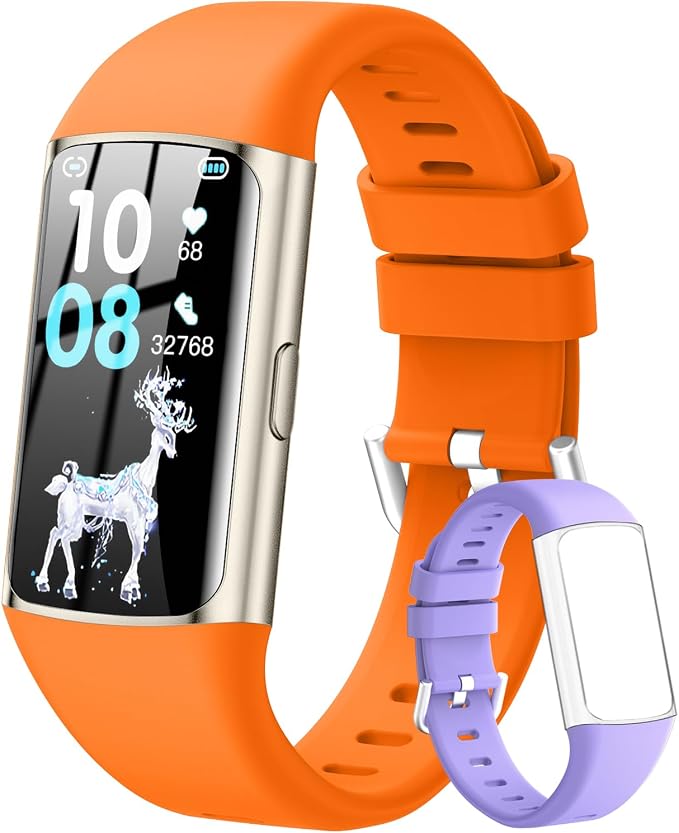 Smart Watch, Step Tracker Watch with 24/7 Heart Rate Monitor, Blood Oxygen, Sleep Monitor, Step Counter, Sports, IP68 Waterproof Fitness Watches for Men Women Compatible with Android & iPhone (Silver)