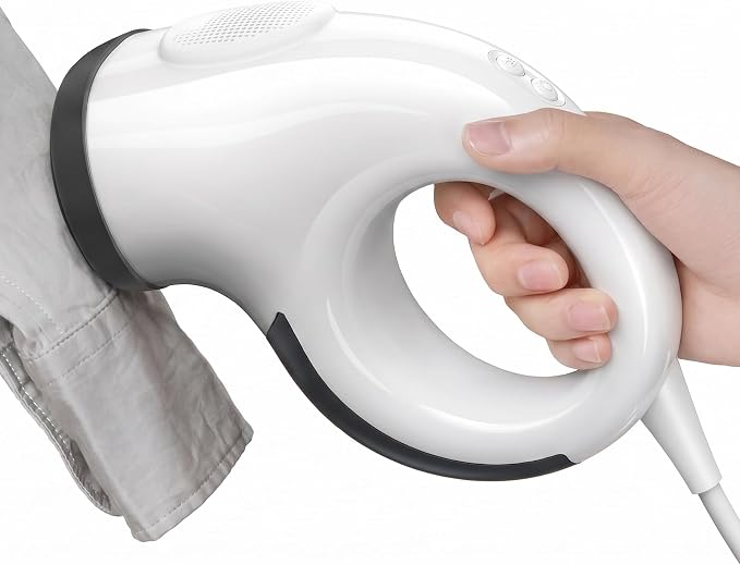 Vacuum Steamer,2-in-1 Handheld Garment Steamer,3500Pa Suction for Fabric Grip, 30s Fast Heat Up Portable Travel Steamer with 150ml Tank,Whit