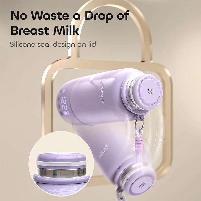 Portable Bottle Warmer for Travel - 3Min Fast Heating of Breast Milk and Formula, 36W Fast Charge, 17 Ounces Large Capacity, Baby Bottle Warmer On The Go for Outdoor Airplane and Car
