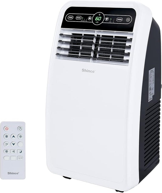 Shinco 8,000 BTU Portable Air Conditioner, AC Unit with Built-in Cool, Dehumidifier & Fan Modes for Room up to 350 sq.ft, Conditioner Remote Control, 24 Hour Timer, Installation Kit
