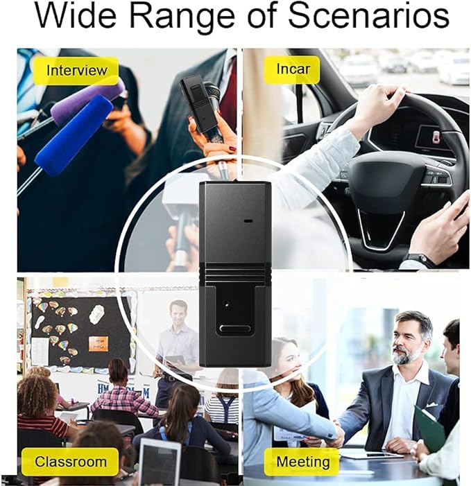 Kingneed Q9 Magnetic Voice Recorder Voice Activated, no Need Connect with PC, Download & Play on The Mobile Phone, APP for Andriod & iOS, Audio Recorder for Meeting, Interview, car