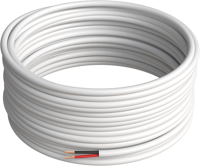 Cables Direct Online 500FT 14/2 Speaker Wire CL2 Rated Indoor Low Voltage Copper Clad Aluminum (CCA) 14 Gauge 2 Conductors Cable with Easy Pull Box – Perfect for in-Wall Installation