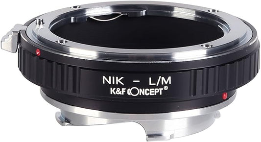 K&F Concept Lens Mount Adapter for Nikon Nikkor F Mount Lens to Leica M Mount Camera Body