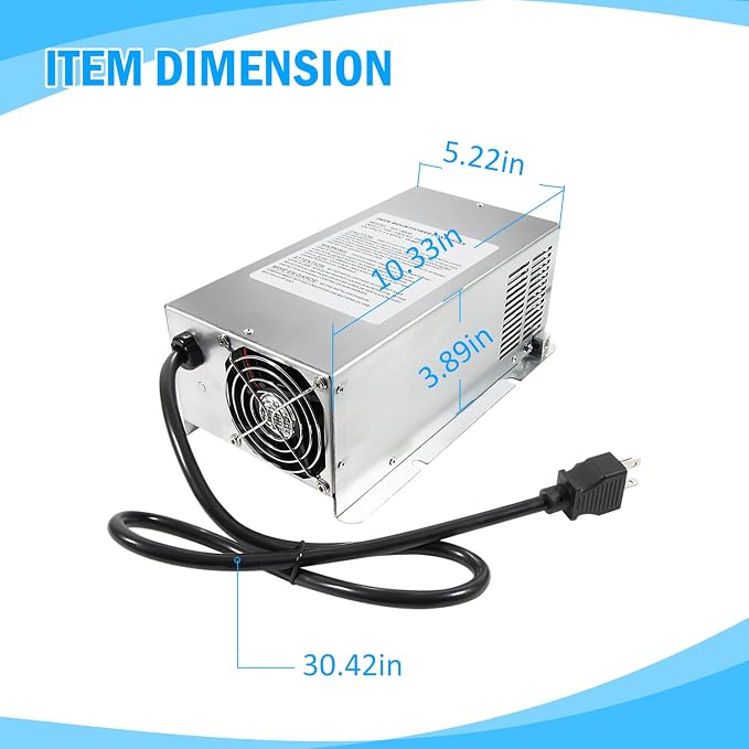 WF-9855 55 Amp Deck Mount Charger/Converter with Lithium-Ion Switch Replacement for RV Trailer Camper 9800 Series